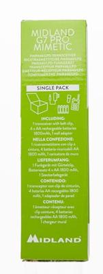 Midland G7 PRO Mimetic twee-weg radio 69 kanalen 446.00625 - 446.09375MHz (PMR), 433.075 - 434.775MHz (LPD) Camouflage