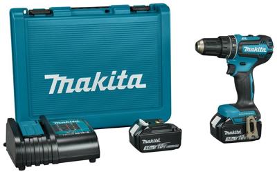 Makita DHP485SFE 18 V Klopboor-/schroefmachine brushless 3,0 Ah accu (2 st), lader, koffer Makita DHP485SFE 18 V Klopboor-/schroefmachine brushless 3,0 Ah accu (2 st), lader, koffer