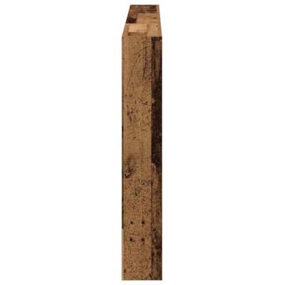 Hoofdbordkast met LED 180x17x102 cm oud hout Hoofdbordkast met LED 180x17x102 cm oud hout
