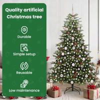 VidaXL Kunstkerstboom groen 180 cm pvc en metaal en plastic - thumbnail