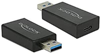 Delock 65689 Converter USB 3.1 Gen 2 Type-A male > USB Type-C female Actief zwart Delock 65689 Converter USB 3.1 Gen 2 Type-A male > USB Type-C female Actief zwart