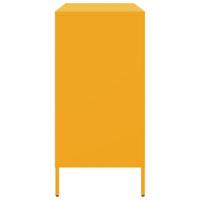 Dressoir 68x39x79 cm staal mosterdgeel - thumbnail