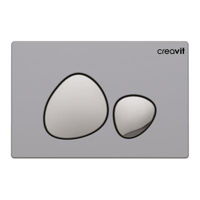 Drukplaat Creavit Spa TBV Creavit GR5003 Grijs Met Chroom Creavit Drukplaat Creavit Spa TBV Creavit GR5003 Grijs Met Chroom Creavit