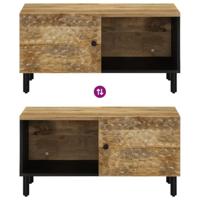 Salontafel 80x50x40 cm massief mangohout - thumbnail