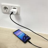 ACT usb-c male naar usb-c male laad- en datakabel 1m nylon - thumbnail