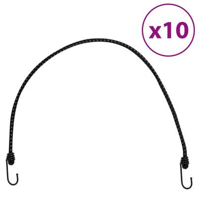 VidaXL Spanelastieken met reflecterende strips en haken 10 st 88 cm