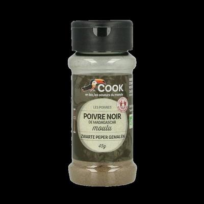 Cook Zwarte peper gemalen bio 45 Gram