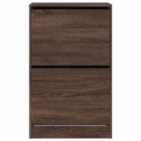 VidaXL Schoenenkast 60x34x96,5 cm bewerkt hout bruin eikenkleur - thumbnail