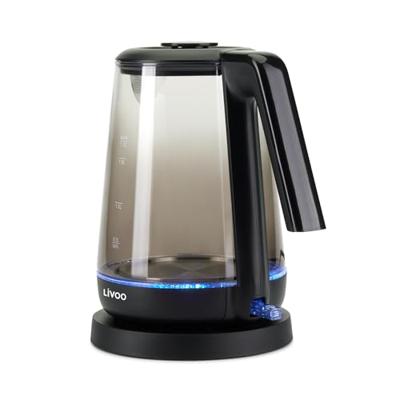 Waterkoker - LIVOO - DOD216N - 2200 W - 1,7 L - Glas / Zwart