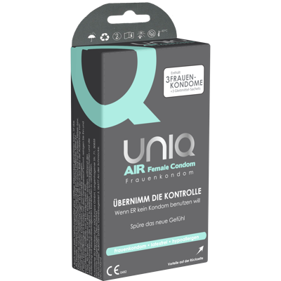 UNIQ AIR Female - 3 Latexvrije Vrouwencondooms