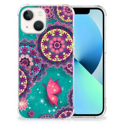 iPhone 13 Back Cover Cirkels en Vlinders iPhone 13 Back Cover Cirkels en Vlinders