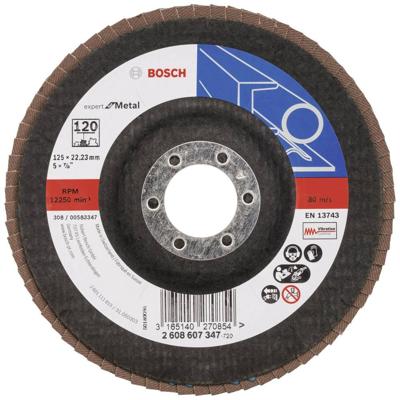 Bosch Accessories 2608607347 X551 Lamellenschijf Diameter 125 mm Boordiameter 22.33 mm Korrelgrootte (num) 120 Staal 1 stuk(s)