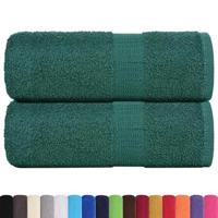 VidaXL Gastendoekjes 2 st 30x50 cm 360 g/m² 100% katoen groen - thumbnail