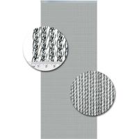 Vliegengordijn Kunststof Venetie Zilver - 100cm x 240cm - thumbnail