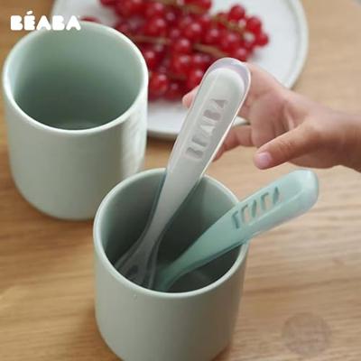 Set van 4 lepels Soft, eerste leeftijd, zonder BPA, van BEABA saliegroen Set van 4 lepels Soft, eerste leeftijd, zonder BPA, van BEABA saliegroen