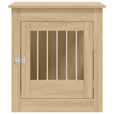 VidaXL Hondenbench 64,5x80x71 cm bewerkt hout sonoma eikenkleurig
