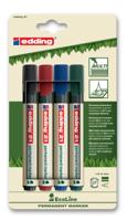 Edding permanent marker Ecoline e-21 set van 4 stuks in geassorteerde kleuren - thumbnail