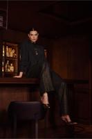 Lexie sparkle waffle trousers - black/gold - 13338 - thumbnail