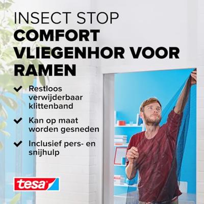 tesa COMFORT 55667-00020-00 Vliegenhor (b x h) 1000 mm x 1000 mm Wit 1 stuk(s) tesa COMFORT 55667-00020-00 Vliegenhor (b x h) 1000 mm x 1000 mm Wit 1 stuk(s)