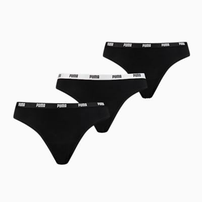 3-Pack dames strings - Katoen vrouwen strings Zwart - Wit - Combi