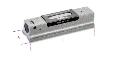 Beta Aswaterpas vervaardigd uit gietijzer met een geslepen prismatische zool 2 onbreekbare libellen nauwkeurigheid tot 0.05 mm/m 1699L - 016990002