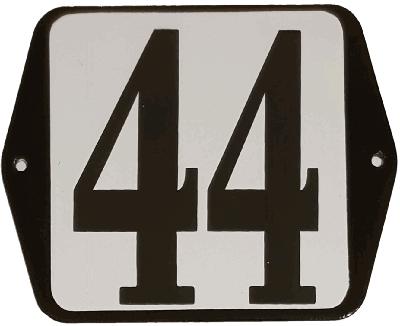Huisnummer naambordje standaard 15x12 cm nummer 44 - Warentuin mix Huisnummer naambordje standaard 15x12 cm nummer 44 - Warentuin mix