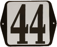 Huisnummer naambordje standaard 15x12 cm nummer 44 - Warentuin mix - thumbnail