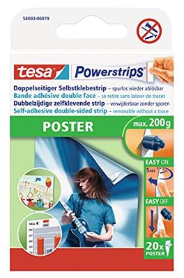 tesa POWERSTRIPS® Poster Dubbelzijdig plakband Wit Inhoud: 60 stuk(s) tesa POWERSTRIPS® Poster Dubbelzijdig plakband Wit Inhoud: 60 stuk(s)