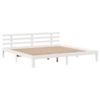 Bedframe met hoofdeinde zonder matras 180x200 cm wit - thumbnail