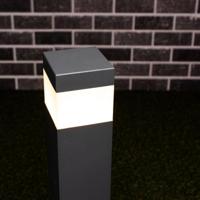 LED Lantaarnpaal Mat met E27 fitting - IP44 - Sora - 76 cm - Grijs - thumbnail