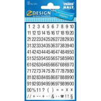Avery Etiketten cijfers en letters 1-100, 2 blad, zwart op wit - thumbnail