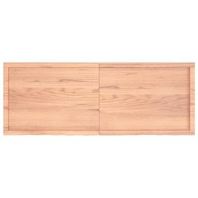 Tafelblad 160x60x(2-4)cm behandeld massief eikenhout lichtbruin
