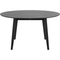 Bendt Ronde Eettafel 'Torkil' 140cm Eikenfineer, kleur Zwart - thumbnail