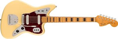 Fender Vintera II 70s Jaguar MN Vintage White elektrische gitaar met deluxe gigbag - thumbnail