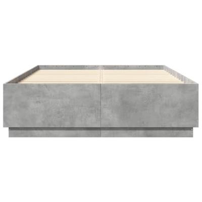 Bedframe bewerkt hout betongrijs 120x200 cm
