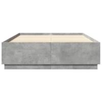 Bedframe bewerkt hout betongrijs 120x200 cm - thumbnail