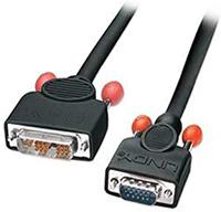 LINDY 41197 DVI-I VGA-adapterkabel 3 m zwart - thumbnail