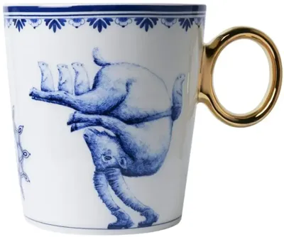 Heinen Delfts Blauw mok keramiek redmer hoekstra sterrenbeeld steenbok 8.5x9.5cm delfts blauw