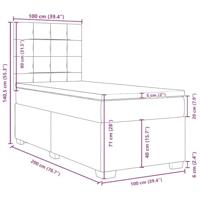Boxspring met matras fluweel donkergroen 100x200 cm - thumbnail