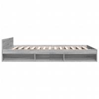 Bedframe met lades bewerkt hout grijs sonoma eiken 120x200 cm - thumbnail
