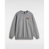 Vans Retro CO Crew Sweater Heren Cement Heather M - thumbnail