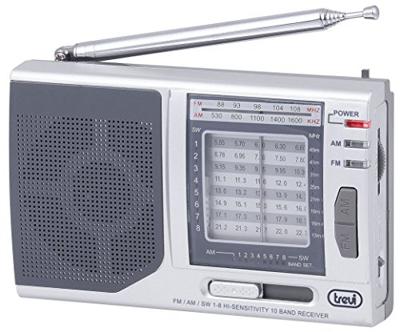 Trevi MB 728 Portable analoge zilveren radio - radio's (draagbaar, analoog, am, FM, sw, 87,5-108 MHz, 520-1620 kHz, 8,55-22,3 kHz)