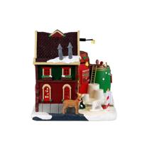 Lemax hot chocolate spa verlicht kersthuisje Santa&apos;s Wonderland 2023 - thumbnail