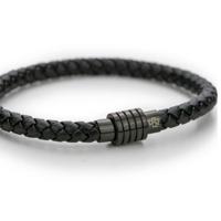 Paul McNeal MB0031BB Lederen Armband Lengte 21cm - thumbnail