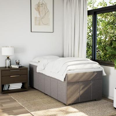 Boxspring met matras stof taupe 80x200 cm