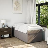 Boxspring met matras stof taupe 80x200 cm - thumbnail