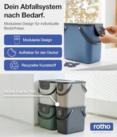 Rotho Albula Afvalscheidingsprullenbak 25L Mistletoe Wit - thumbnail