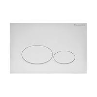 Wiesbaden X32 drukplaat voor inbouwreservoir mat wit - thumbnail