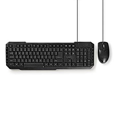 Nedis KBMC100BKUS Set Bedrade Muis En Toetsenbord 800-dpi Muis Us International