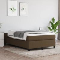 Bedframe zonder matras 120x200 cm stof donkerbruin - thumbnail